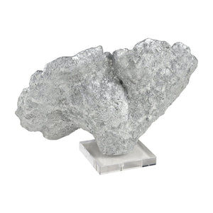 Atlas Hilty Coastal Coral-Inspired Sculpture - Elegant Silver-Grey Accent for Modern Home Décor & Displays AC11384-01