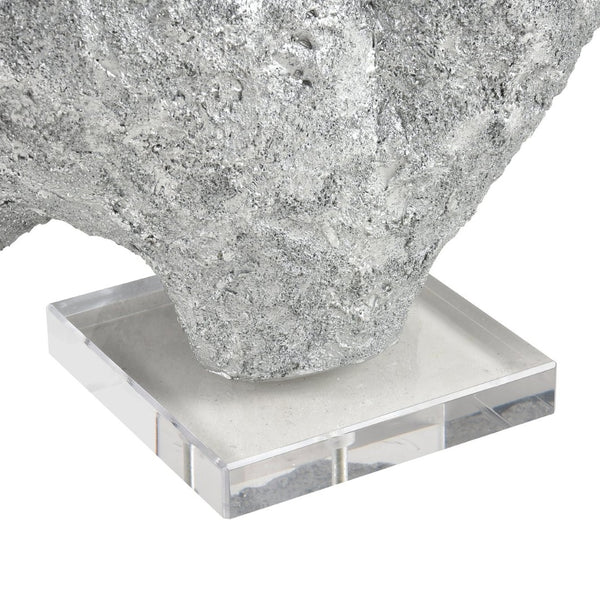 Atlas Hilty Coastal Coral-Inspired Sculpture - Elegant Silver-Grey Accent for Modern Home Décor & Displays AC11384-01