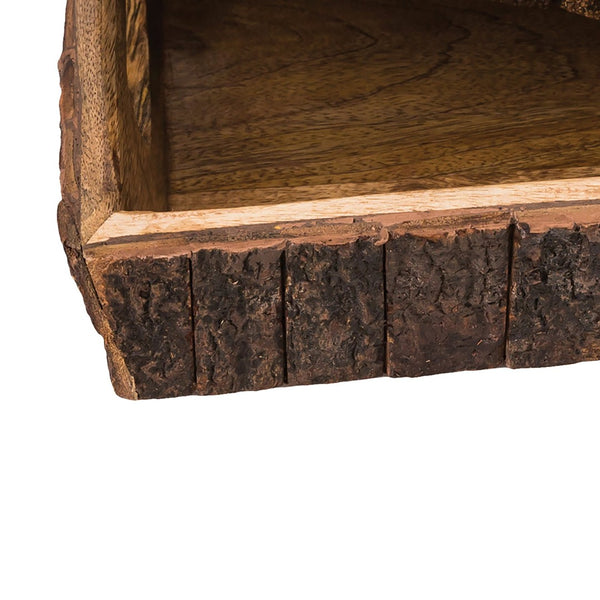 Atlas Hollingsworth Tray Set of 3 - Natural Wood Trays for Elegant Home Decor, Serving & Organizing Solutions AC11387-01S