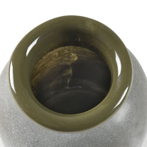 Atlas Hollum Large Glass Vase - Rustic Charm with Frosted Green Finish for Elegant Home Decor & Accents AC11388-02