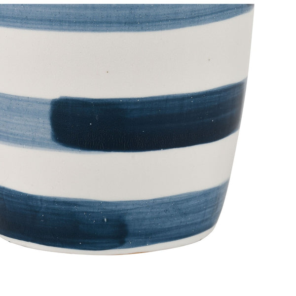 Atlas Indaal Vase - Large Mediterranean Earthenware Decor with Blue Swirls for Stylish Home Accents AC11397-01