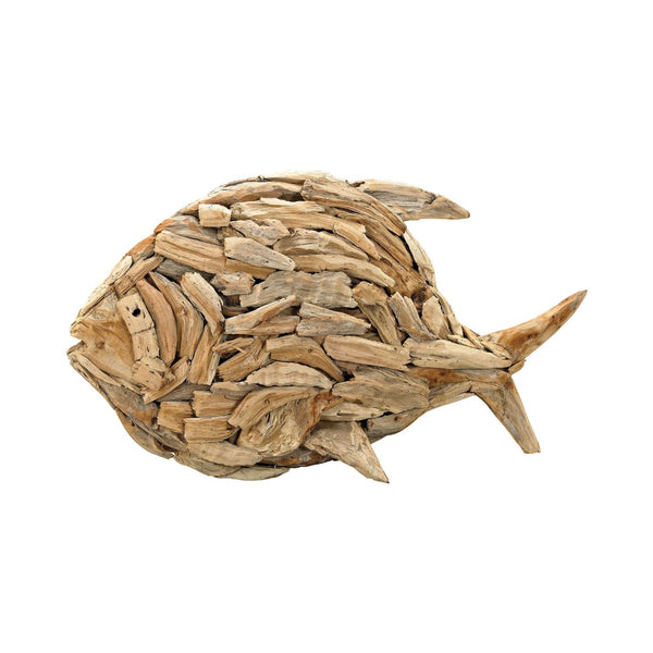 Atlas Islamorada Decorative Object - Handcrafted Driftwood Angel Fish for Coastal Charm & Home Decor Accent AC11398-01