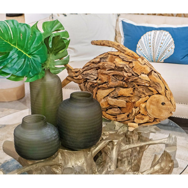 Atlas Islamorada Decorative Object - Handcrafted Driftwood Angel Fish for Coastal Charm & Home Decor Accent AC11398-01