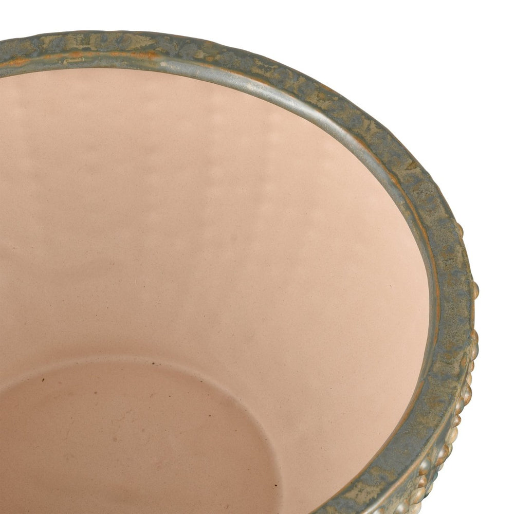 Atlas Jaffe Bowl - Organic Earthenware with Unique Green Reactive Glaze for Stylish Home Decor AC11399-01