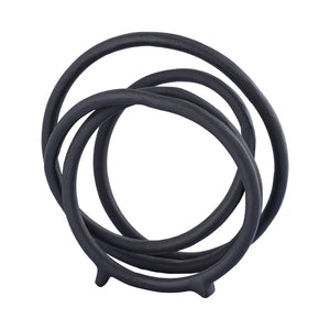 Atlas Jerry Loop Object - Sculptural Aged Black Accent for Modern Minimalist Decor & Stylish Interiors AC11402-01