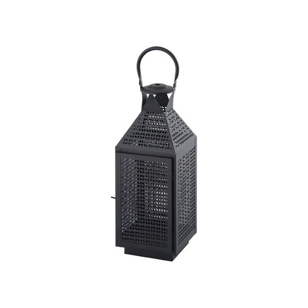 Atlas Joey Lantern - Modern Gothic Candle Holder for Ambient Indoor and Outdoor Décor, 18" Tall Design Medium Matte Black AC11403-01