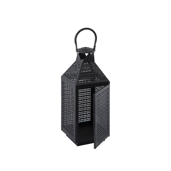Atlas Joey Lantern - Modern Gothic Candle Holder for Ambient Indoor and Outdoor Décor, 18" Tall Design Medium Matte Black AC11403-01