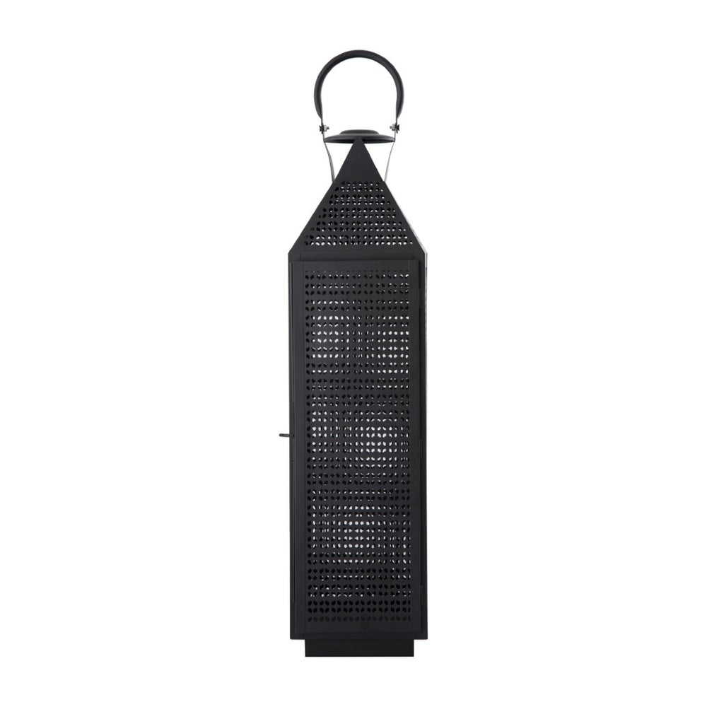Atlas Joey Lantern - Modern Gothic Candle Holder for Ambient Indoor and Outdoor Décor, 18" Tall Design Large Matte Black AC11403-02