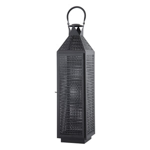 Atlas Joey Lantern - Modern Gothic Candle Holder for Ambient Indoor and Outdoor Décor, 18" Tall Design Large Matte Black AC11403-02