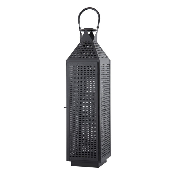 Atlas Joey Lantern - Modern Gothic Candle Holder for Ambient Indoor and Outdoor Décor, 18" Tall Design Large Matte Black AC11403-02