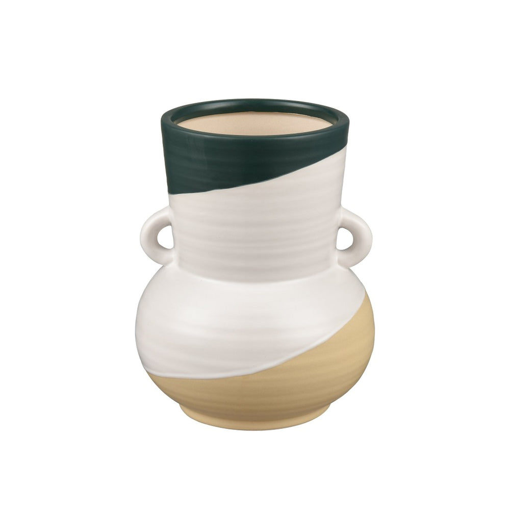 Atlas Joffe Vase - Charming Earthenware Accent with Colorful Hand-Painted Design for Modern Decor Small AC11404-01