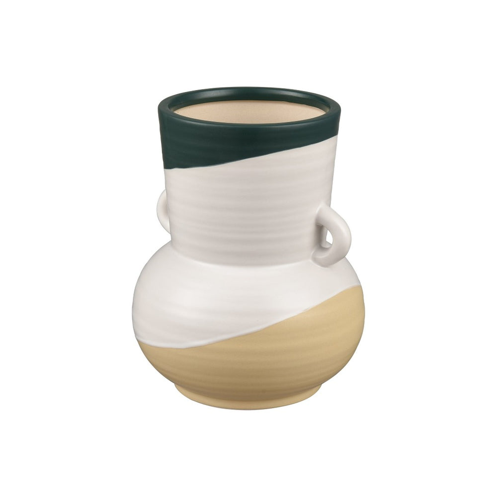 Atlas Joffe Vase - Charming Earthenware Accent with Colorful Hand-Painted Design for Modern Decor Small AC11404-01