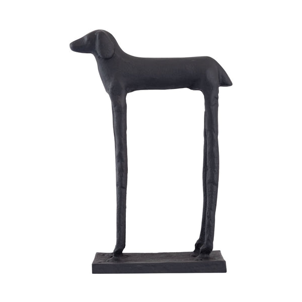 Atlas Jorgie Dog Object - Striking Aged Black Metal Dachshund Decor for Modern Home Accents & Displays AC11405-01