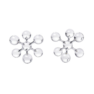 Atlas Jumble Bookend Set of 2 - Modern-Retro Geometric Crystal & Chrome Accents for Stylish Support AC11407-01S