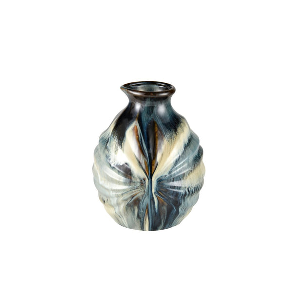 Atlas Kelly Vase - Stunning Earthenware Accent with Unique Glaze for Stylish Home Décor and Focal Points Small AC11410-01