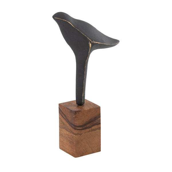 Atlas Killam Modern Black Bird Sculpture - Elegant Minimalist Décor for Stylish Shelves & Displays AC11413-01