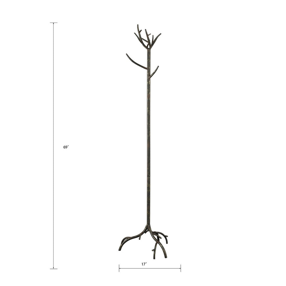 Atlas Kimberly Coat Stand - Antique Bronze, Space-Saving Design with Branch Hooks for Home & Office Use AC11415-01