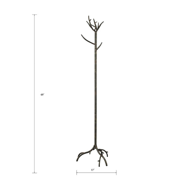 Atlas Kimberly Coat Stand - Antique Bronze, Space-Saving Design with Branch Hooks for Home & Office Use AC11415-01