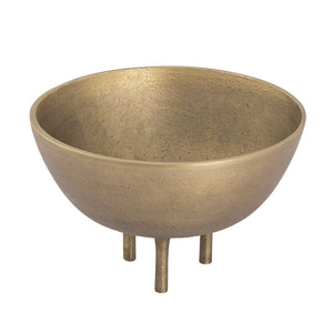 Atlas Kiser Bowl - Sculptural Brass Centerpiece for Elegant Table Displays and Floral Arrangements Large Brass AC11418-01