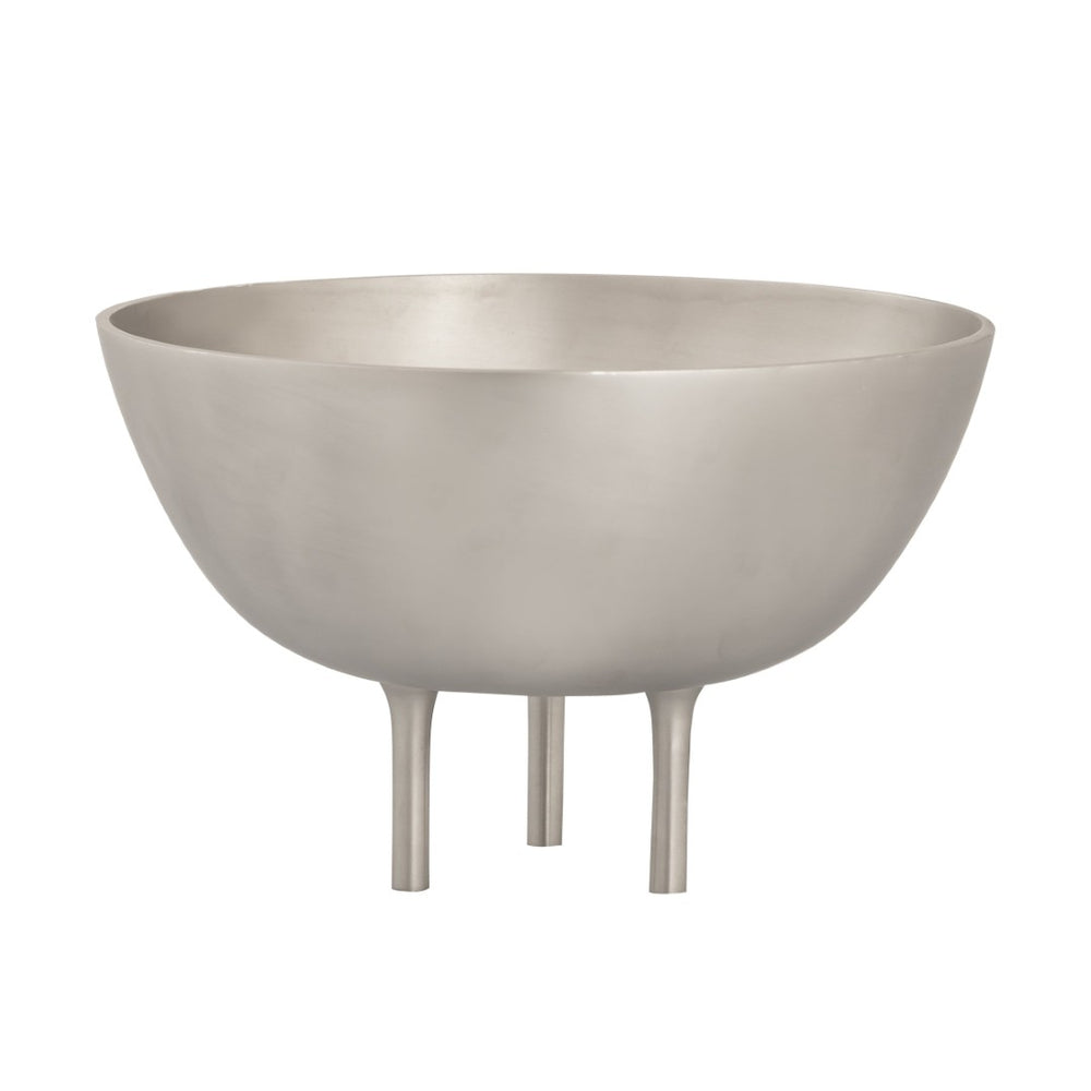 Atlas Kiser Bowl - Oversized Brushed Nickel Centerpiece with Elegant Design for Modern Homes and Events AC11418-03
