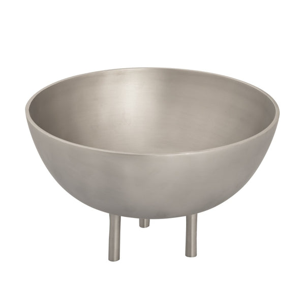 Atlas Kiser Bowl - Oversized Brushed Nickel Centerpiece with Elegant Design for Modern Homes and Events AC11418-03