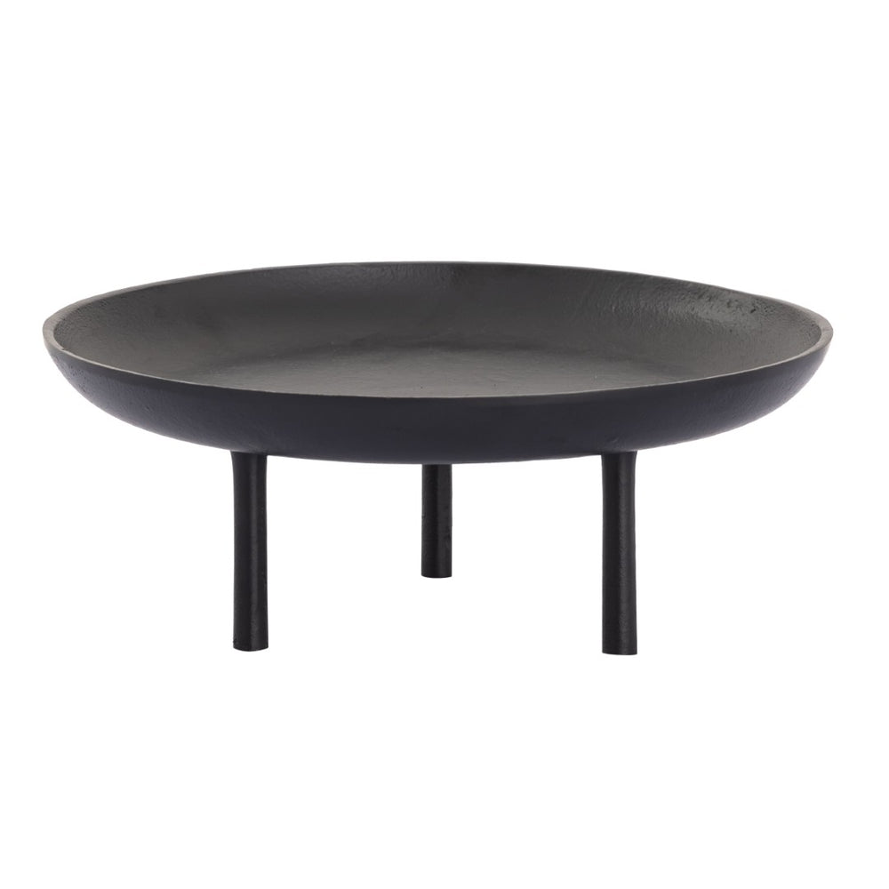 Atlas Kiser Plate - Striking Matte Black Centerpiece for Serving & Styling with Elevated Design Details AC11420-01