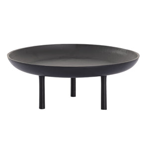 Atlas Kiser Plate - Striking Matte Black Centerpiece for Serving & Styling with Elevated Design Details AC11420-01
