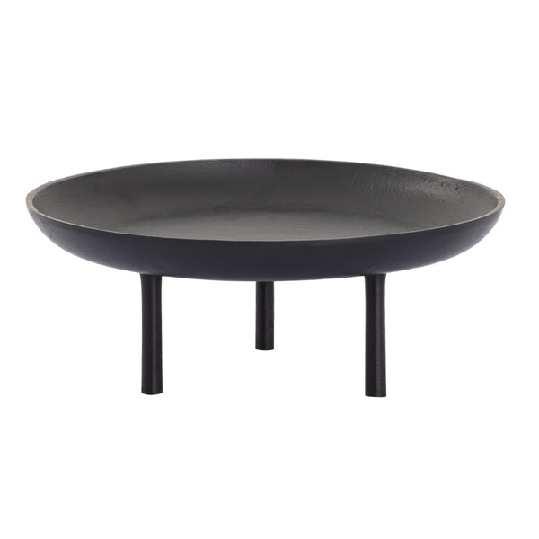 Atlas Kiser Plate - Striking Matte Black Centerpiece for Serving & Styling with Elevated Design Details AC11420-01