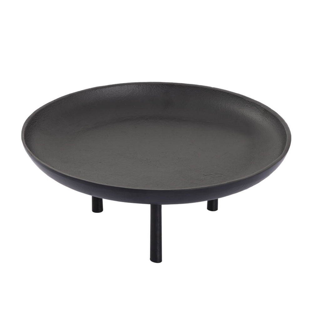 Atlas Kiser Plate - Striking Matte Black Centerpiece for Serving & Styling with Elevated Design Details AC11420-01