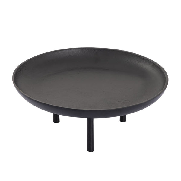 Atlas Kiser Plate - Striking Matte Black Centerpiece for Serving & Styling with Elevated Design Details AC11420-01