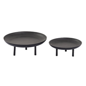 Atlas Kiser Plate - Striking Matte Black Centerpiece for Serving & Styling with Elevated Design Details AC11420-01