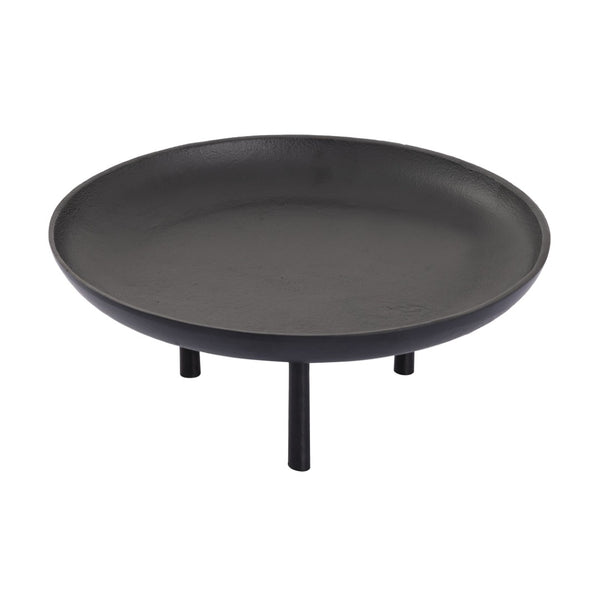 Atlas Kiser Plate - Striking Matte Black Centerpiece for Serving & Styling with Elevated Design Details AC11420-01
