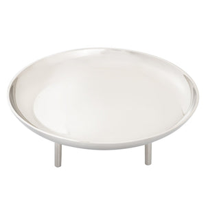 Atlas Kiser Plate - Polished Metal Centerpiece for Elegant Table Display and Sophisticated Entertaining Large Nickel AC11420-02