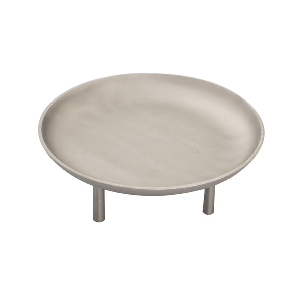 Atlas Kiser Plate - Polished Metal Centerpiece for Elegant Table Display and Sophisticated Entertaining Small Nickel AC11420-03