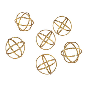 Atlas Kule Orbs Set of 6 – Modern Metallic Decorative Accents for Home, Centerpieces & Vignettes AC11421-01S
