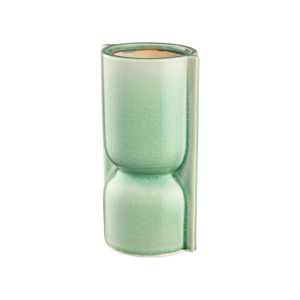 Atlas Leddy Vase - Artisanal Celadon Earthenware with Sculptural Design for Modern Home Décor Accents Small AC11426-01