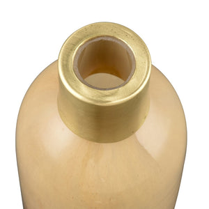 Atlas Leona Vase - Sculptural Glass Accent with Ombre Caramel and Green, Perfect for Modern Interiors Tall AC11430-01
