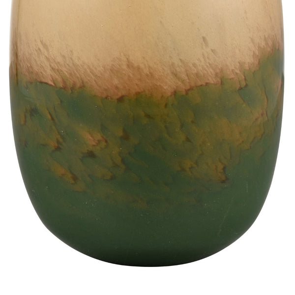 Atlas Leona Vase - Sculptural Glass Accent with Ombre Caramel and Green, Perfect for Modern Interiors Medium AC11430-02