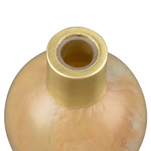 Atlas Leona Vase - Sculptural Glass Accent with Ombre Caramel and Green, Perfect for Modern Interiors Small AC11431-01