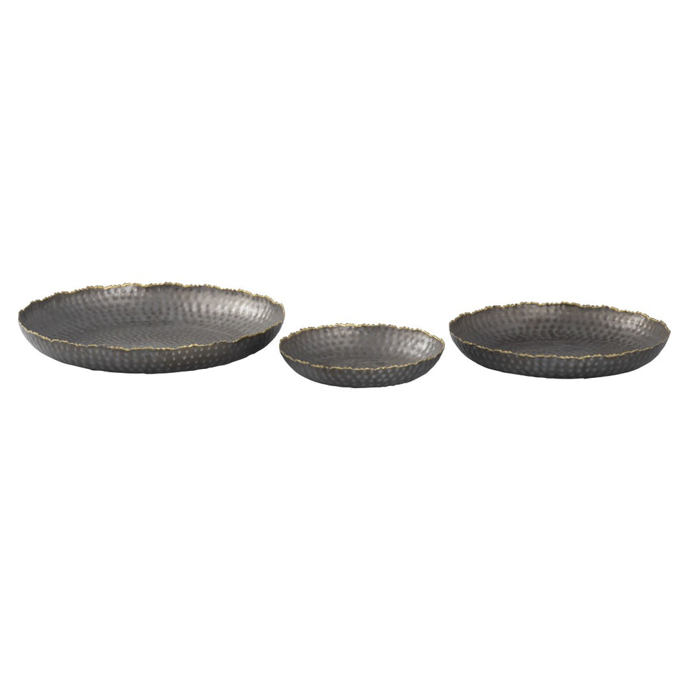 Atlas Leonard Tray Set of 3 - Elegant Bronze Nesting Trays for Stylish Organization and Decor Use AC11432-01S