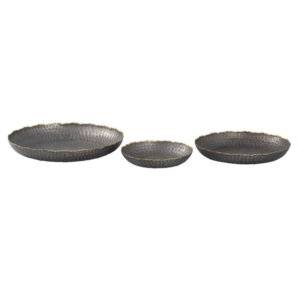 Atlas Leonard Tray Set of 3 - Elegant Bronze Nesting Trays for Stylish Organization and Decor Use AC11432-01S