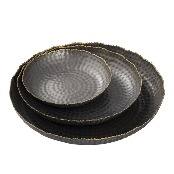 Atlas Leonard Tray Set of 3 - Elegant Bronze Nesting Trays for Stylish Organization and Decor Use AC11432-01S