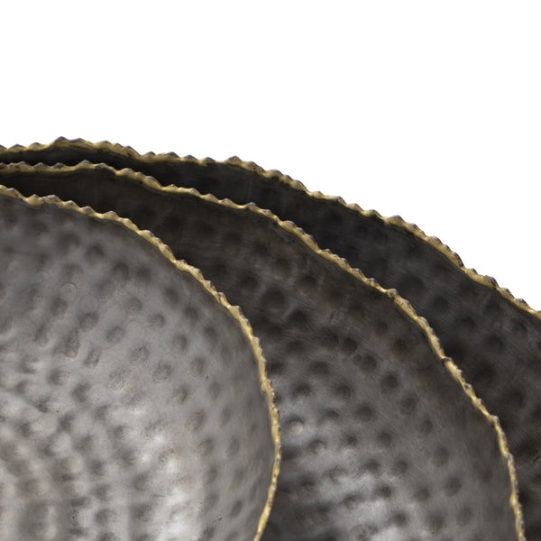 Atlas Leonard Tray Set of 3 - Elegant Bronze Nesting Trays for Stylish Organization and Decor Use AC11432-01S