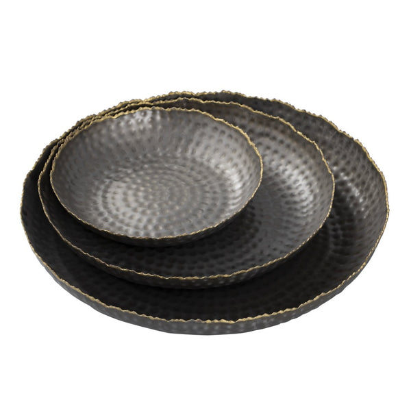 Atlas Leonard Tray Set of 3 - Elegant Bronze Nesting Trays for Stylish Organization and Decor Use AC11432-01S