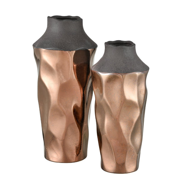 Atlas Lewis Vase - Striking Earthy Elegance with Metallic Warmth for Modern Home Decor and Styling Small AC11433-01