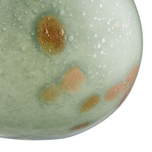 Atlas Lexie Vase - Elegant Glossy Green Glass Bud Vase with Gold Accents for Modern Botanical Décor Short AC11434-01