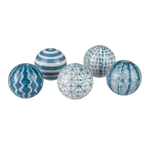 Atlas Lilith Hand-Painted Ceramic Orbs Set of 5 - Unique Artisan Decor for Stylish Home Accents AC11437-01S