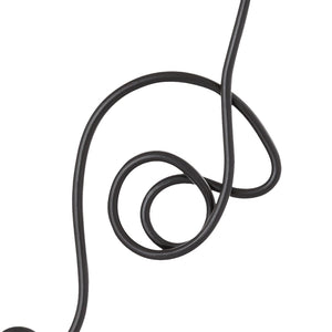 Atlas Line Drawing Sculpture - Elegant Matte Black Metal Art with Marble Base for Modern Home Décor Accent AC11439-01