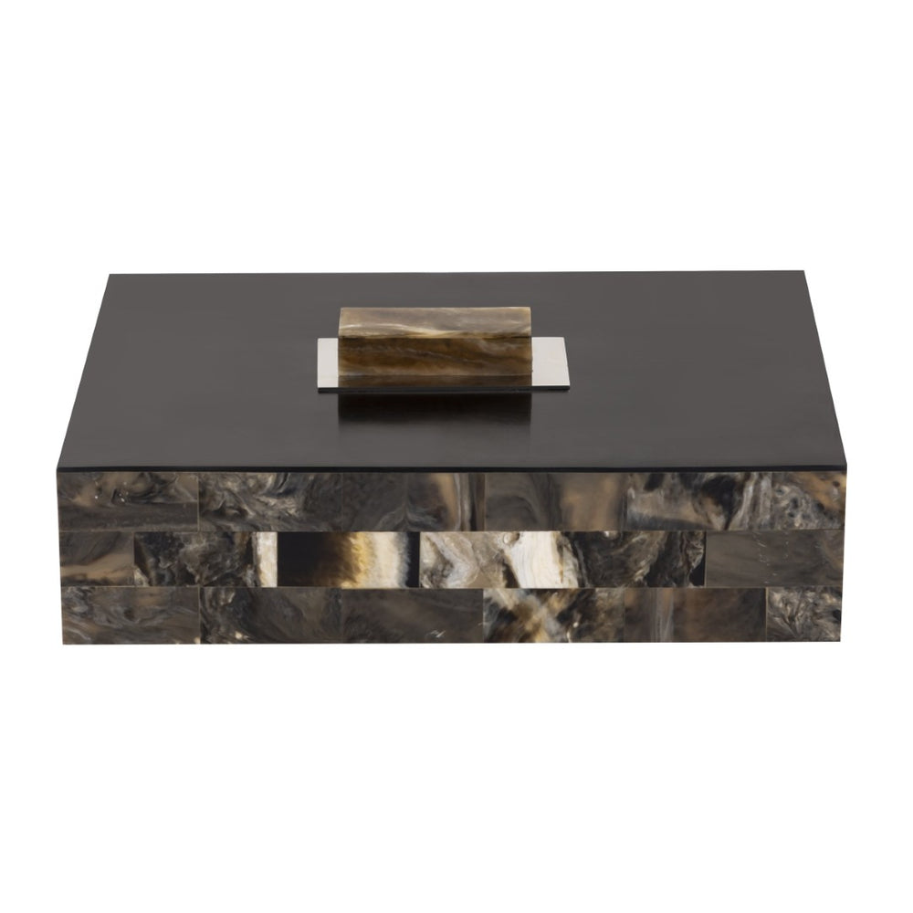 Atlas Little Horn Box - Chic Faux Horn Decorative Storage for Home Accents, Organizing Small Essentials AC11441-01