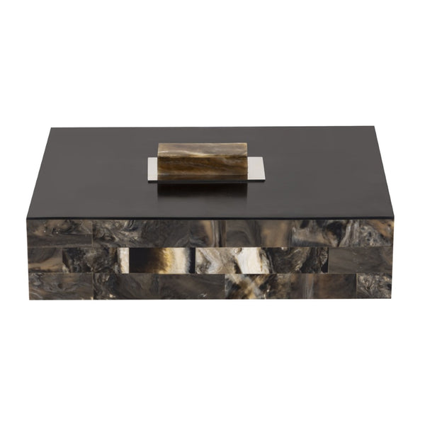 Atlas Little Horn Box - Chic Faux Horn Decorative Storage for Home Accents, Organizing Small Essentials AC11441-01